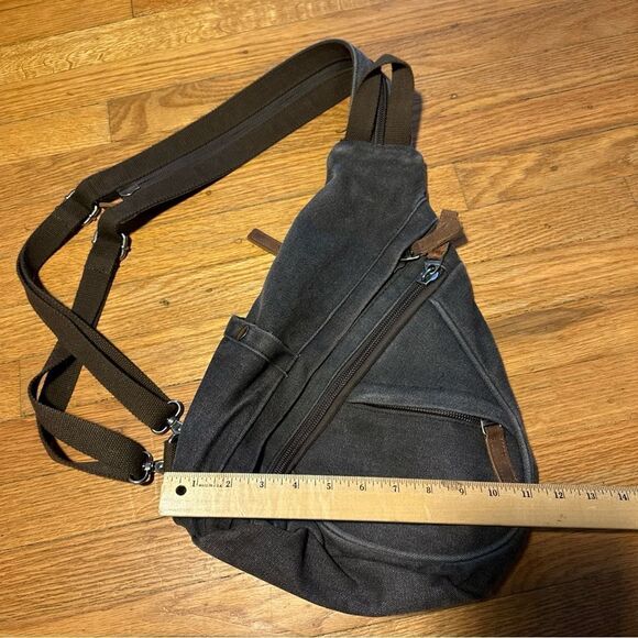 C2bN created to be noticed heavy canvas sling bag unisex - Picture 5 of 9